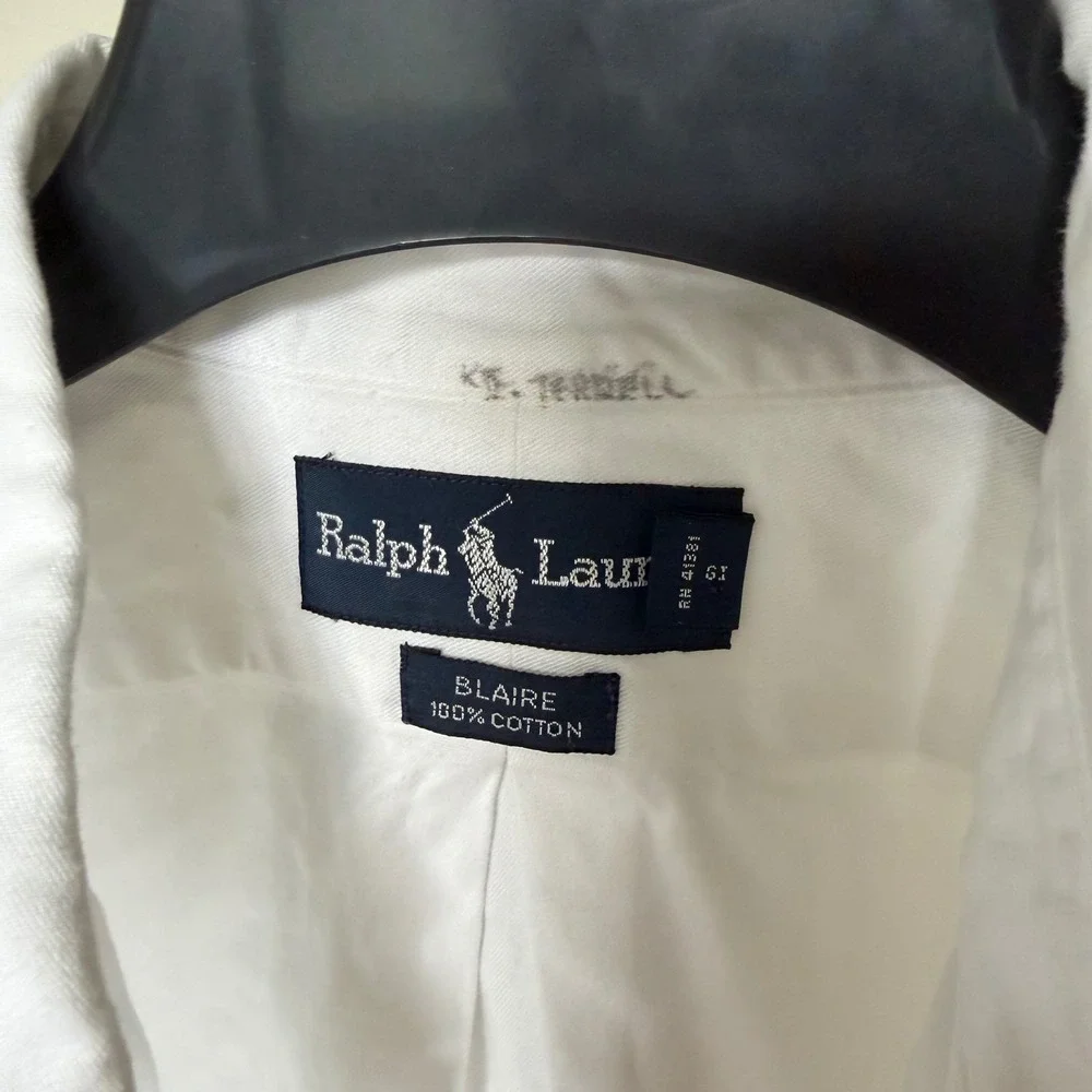 90's Polo Ralph Lauren Blaire Large White Cotton‎ Button Down Shirt Long Sleeve